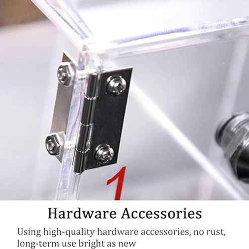 Transparent Acrylic Cell Phone Locker with 8 Doors, Secure Mobile Phone Storage Cabinet, 35-Slot Safe Deposit Box for Offices, Schools, and Events
