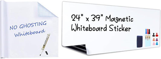 Skiennix Whiteboard Stickers - Versatile 18" x 79" & 24" x 39" Sizes for Easy Organization