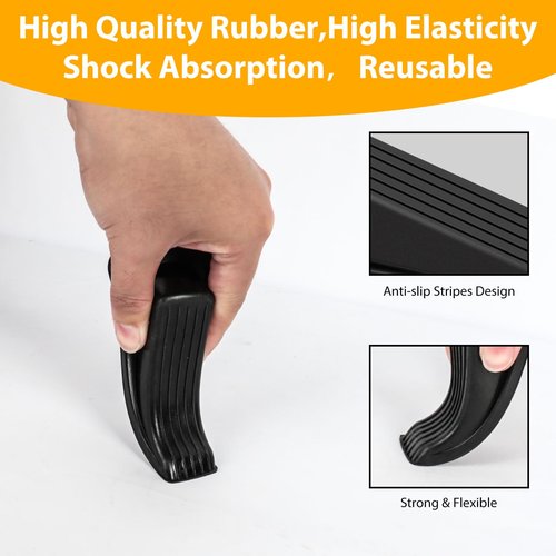 48 Pcs Door Stoppers for Bottom of Door Rubber Door Stoppers for Home Office Dorm Classroom Garage on Carpet,Concrete, Wooden Floor