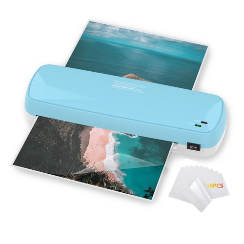 Suntiko 4-in-1 Laminator Machine with 10 Sheets - Fast Warm-Up for A4/A5/A6 Documents & Photos - Office, School, Home Use - Teacher Supplies & Organization Essentials (Color Preservation Technology)