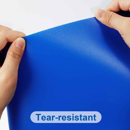 EEHZTSI 60-Pack Plastic Folders with Pockets,2-Pocket Poly Folders Holds 8-1/2" x 11" Paper for School/Office/Home, Blue