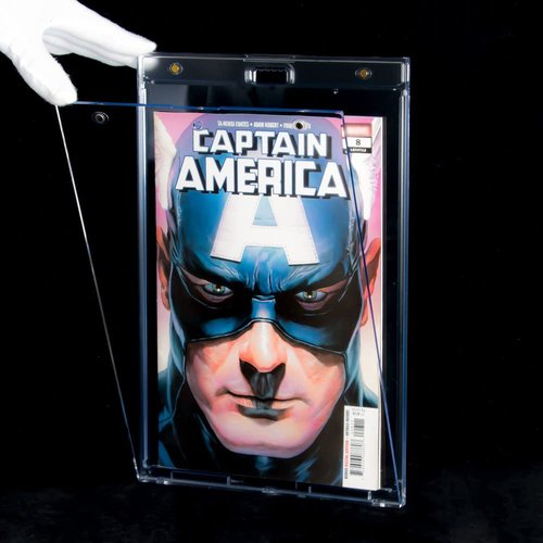 2ct Magnetic Comic-Book Display Cases - Crystal Clear One Touch Comic Book Holders, UV Protection Comic Book Slab Protectors, Premium Wall Mountable Comic Book Protective Holders, Fits Most Comics