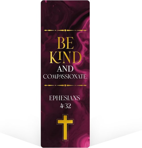 Decorably Gold Foil Bible Bookmarks - 100 Pack of 2x6in Inspirational Double-Sided Designs with Elegant Cross