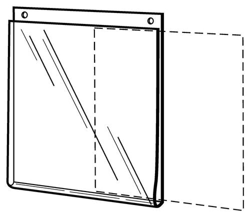 Set of 10, Wall Mounted Sign Holder for 8.5x11 Posters, Clear Acrylic, Easy Updating Without Removing The Frame from The Wall