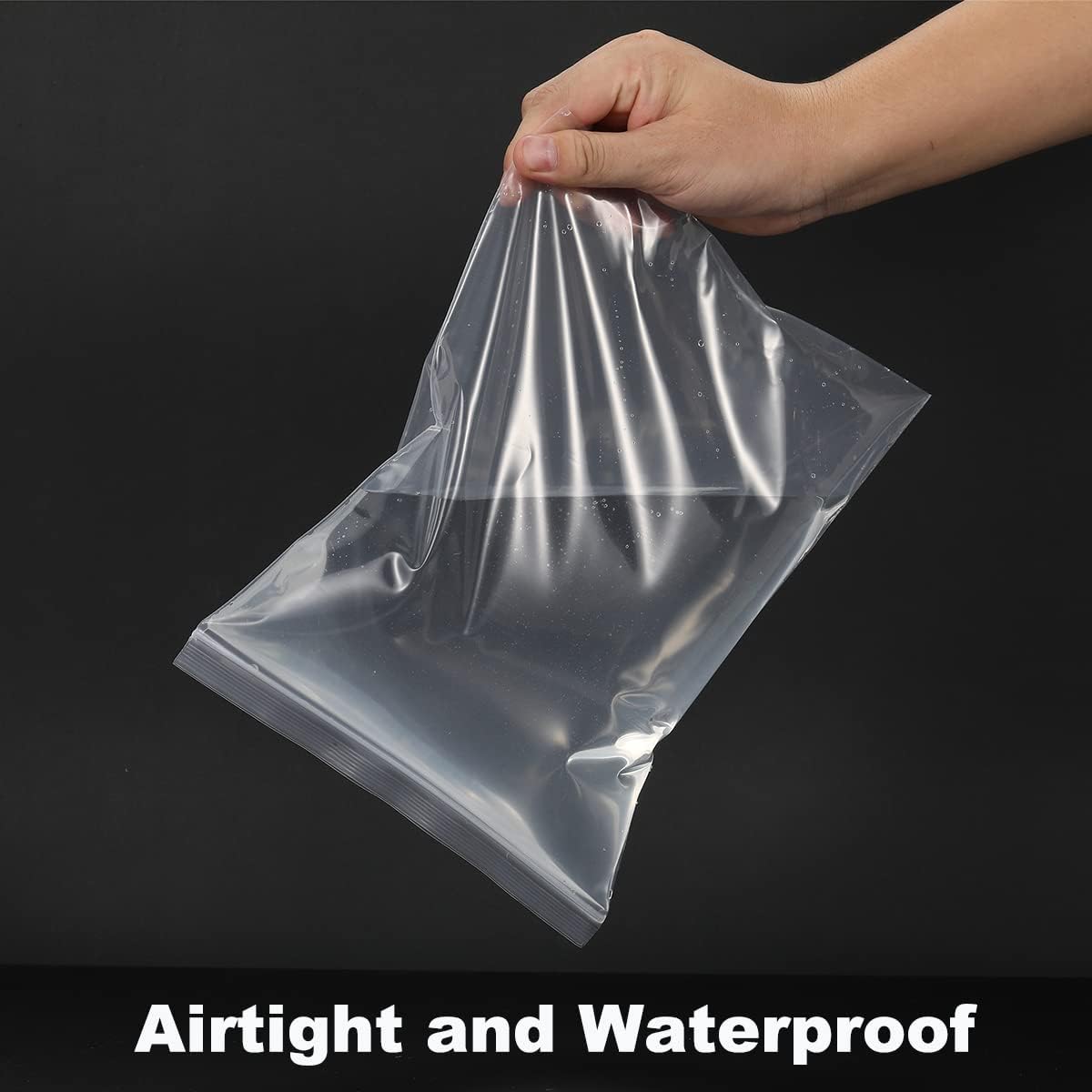 Thick 5 Mil Clear Zip Plastic Bags - Heavy-Duty Reclosable Storage Bags for Cards & Snacks | 20-Pack, 7 x 9 Inches