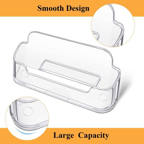 150 Pcs Plastic Business Card Holder for Desk Transparent Acrylic Clear Business Card Display Holder Stand for Exhibition Desktop Office Home Supplies Fits 30-50 Sheets