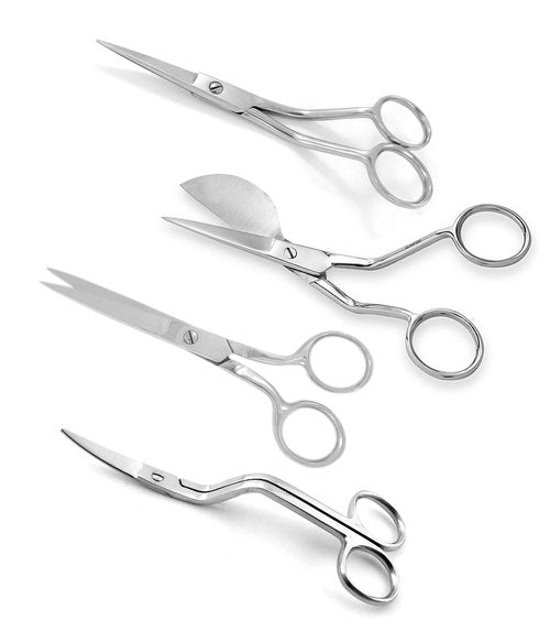 4 Pcs Professional Embroidery Duckbill Applique Scissors - Stainless Steel