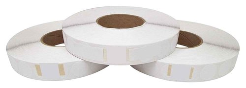 IDEALSEAL White 1" Wafer Seals Envelope Seals (No Perf) 5000 Tabs Per Roll (3 Rolls Per Box) for Tabbing Friction Fed Tabbers