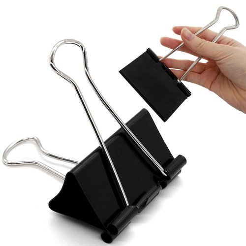 3 Inch Jumbo Binder Clips(24 Pack), Extra Large Binder Clips Heavy Duty Paper Clamps for Office and Home Supplies, Black