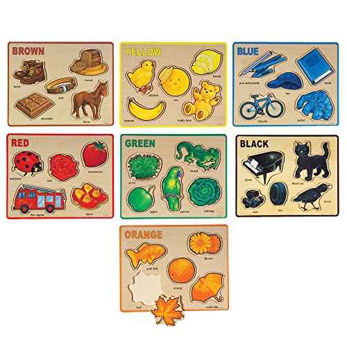 Half-Size Learn-A-Color Set of 7 Puzzles