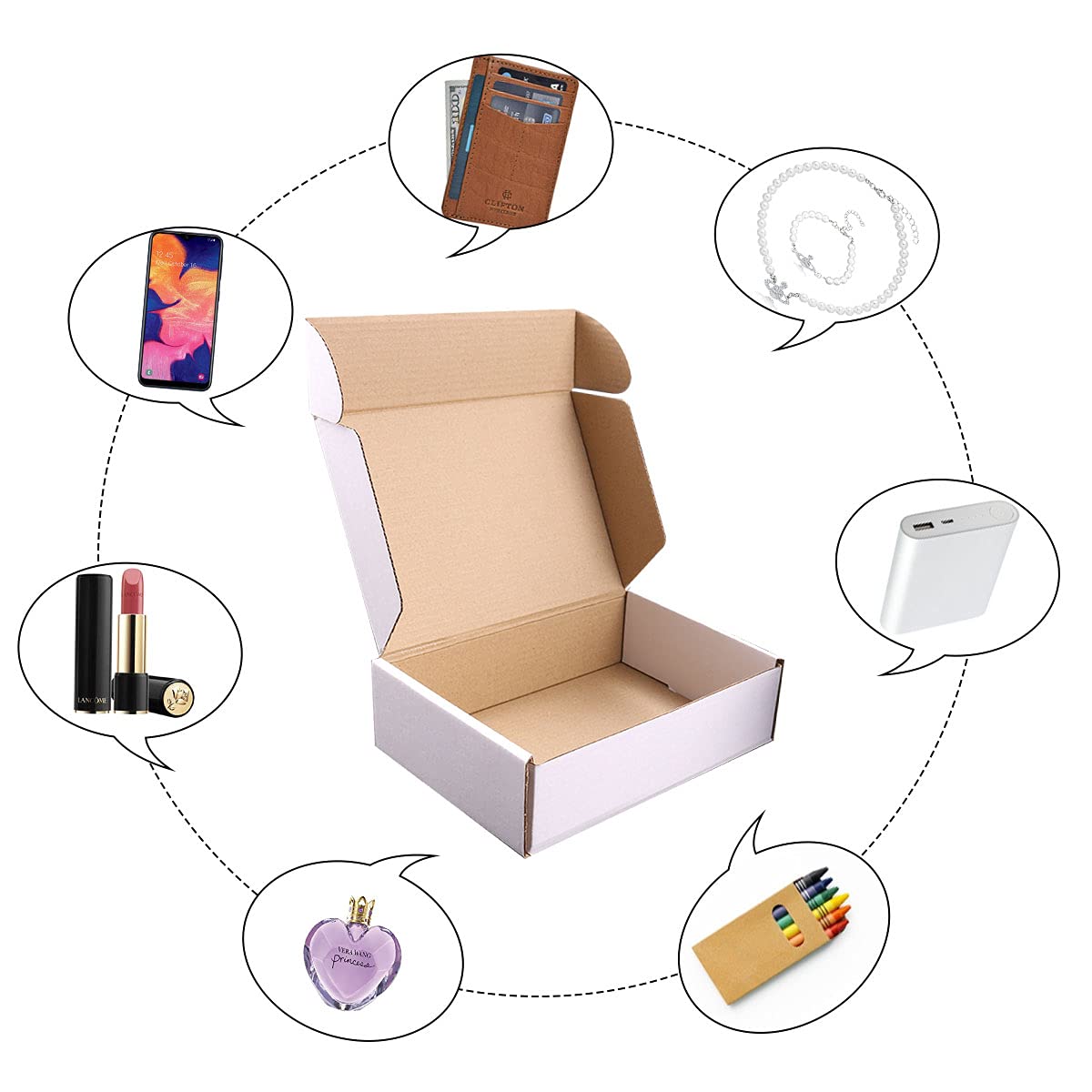 JIUZHOUXIN Shipping Boxes, 12''x9''x4'' Which is Anti-Impact Come with Exquisite Sealing Label.Suitable E-Commerce Packaging, Shipping Packaging.
