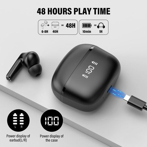 AI Translation Earbuds Real Time, 144 Language Translator Earbuds 3-in-1 Translation Headphones for iPhone and Android with 6 Translation Modes, Translating Device for Travel/Business/Learning, Black