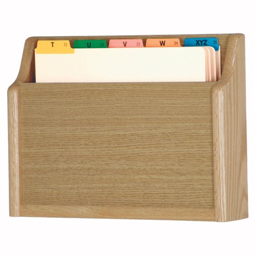 Wooden Mallet Square Bottom File Holder, Letter Size, Mahogany