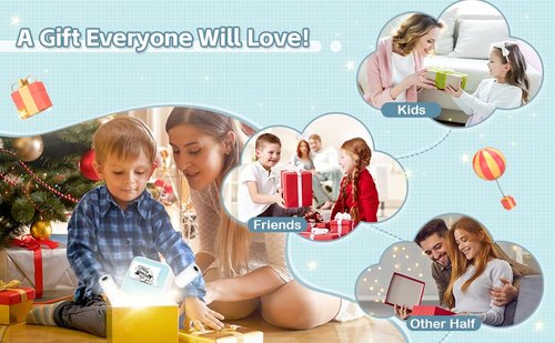 Sticker Printer - Printpods Mini Printer with Stickers, Print Pod, Bluetooth Inkless Printers, Sticker Maker, Portable Thermal Printer for iphone, Impresora Portátil for Notes, Journal, DIY, Kids Gift