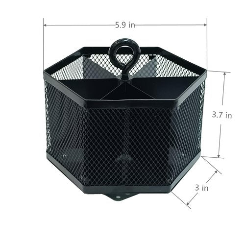 SETTFRFE Hexagon 360° Rotating Pen Organizer for Desk,6 Compartments Mesh Pencil Holder,Desktop Caddy Organizer,Black.