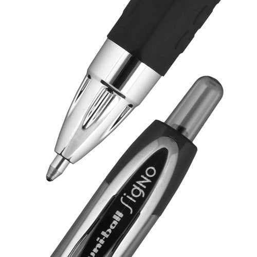 Uniball Signo 207 Impact RT Gel Black Ink Pens, Bulk Pens 12 Pack with 1.0mm Bold Points, Uniball Pens Office Supplies, Black Pens & uniball Gel Pens, 207 Signo Gel
