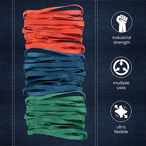Kitchentoolz 12-Pack Moving Rubber Bands in 30/36/42in | Color-Coded Furniture & Blanket Straps