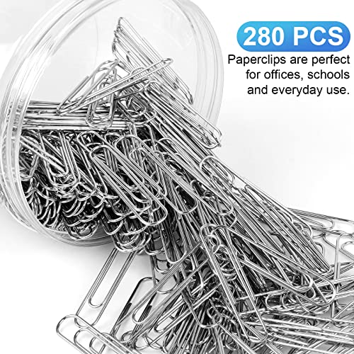 Joyberg 280 Pcs 2-Inch Large Stainless Steel Paper Clips, Silver Office Clips