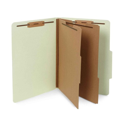 30 Legal Size Classification Folders, 2 Divider 2 Inch Tyvek Expansions, Durable 2 Prongs Designed to Organize Standard Law Client Files, Office Reports, 30 Legal Folders, Gray Green