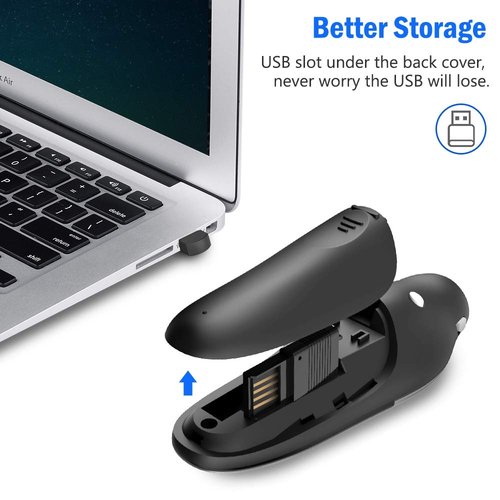 Presentation Remote Clicker, Wireless Presenter for PowerPoint Presentation Remote, RF 2.4GHz USB for Mac, Keynote, Computer, Laptop