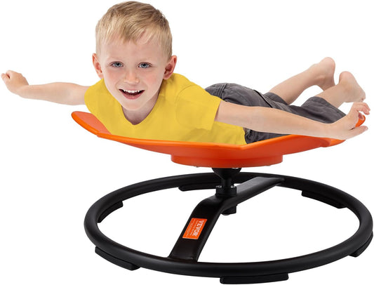 VEVOR Elephant Kids Swivel Chair - 360° Spinning Sensory Toy for Autistic Kids | 220 LBS Capacity, Orange