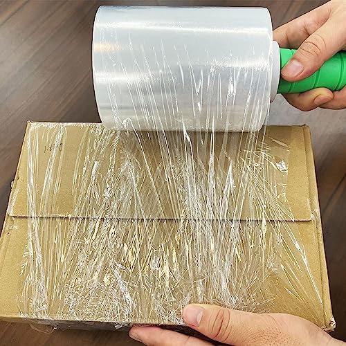 2-Pack Industrial Mini Clear Stretch Wrap Film 80 Gauge 5.1" 1000ft