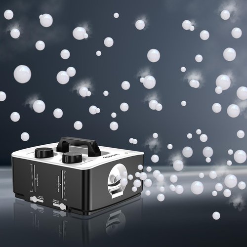 Fog Machine, No Spill Fog Bubble Machine, Portable Smoke Bubble Machine, Bubble Fogger, Bubble Fog Combo Machine for Indoor Outdoor Party Wedding Birthday Photograph Christmas Halloween
