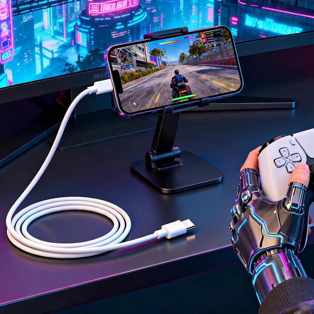 Skiennix Type C to Type C Charging Cable - Data Sync with Reinforced Connector | 2000mm, White