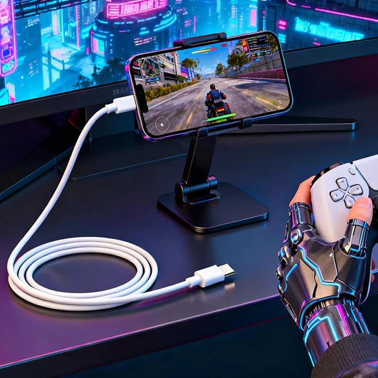 Skiennix Type C to Type C Charging Cable - Data Sync with Reinforced Connector | 2000mm, White