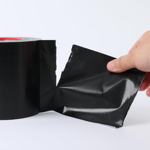 SinoPack Duct Tape Black Wide Roll Heavy-Duty Industrial Strength 12 inches x 55 Yards,9.1 Mil, Waterproof, Strong, Flexible, No Residue, UV Resistant for for Indoor Outdoor Repairs Tear by Hand