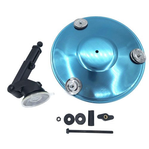 TUOREN Car Drum Crash Cymbal, 8.9inch Diameter Suction Cup Style Drum Cymbal Holder with Jingle Bells for Drummers to Make Your Driving More Fun
