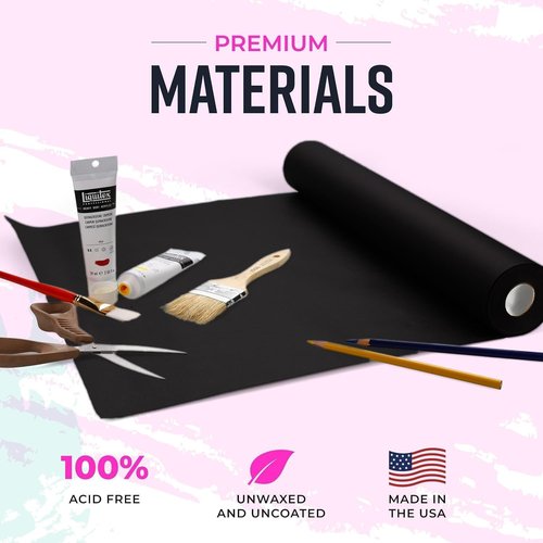 Bryco Goods Black Kraft Paper Roll - 18" x 100' - Perfect for Packing, Shipping, Crafts & Gift Wrapping