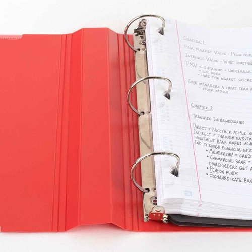 Five Star 3-Ring Binder + Study App, 6 Pack, 1-1/2 Inch Binder with D Rings and Customizable Clear View Cover, 375 Sheet Capacity, Assorted Colors (261460-23)