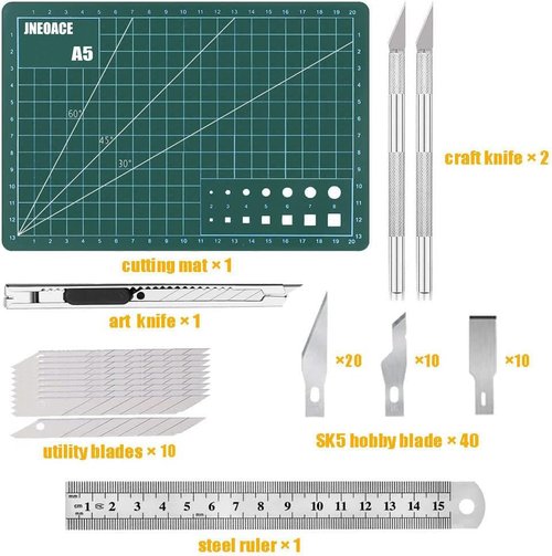 Jneoace Exacto Knife Precision Carving Craft Hobby Knife Kit with 40 PCS Exacto Blades for DIY Art Work Cutting, Hobby, Scrapbooking, Stencil