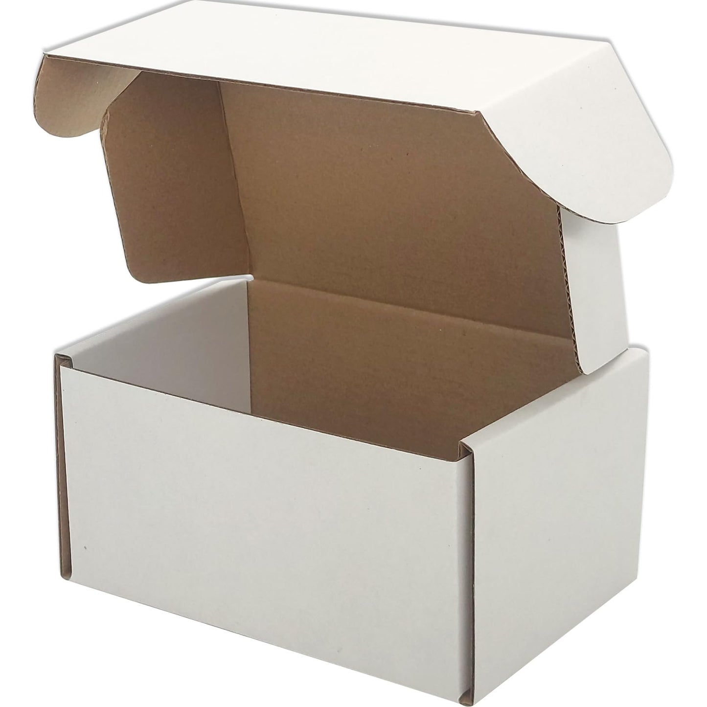 Lmuze 6x4x2 inches Small Shipping Boxes Set of 50 - White Mailer Corrugated Cardboard Boxes for Shipping Packaging Mailing Products