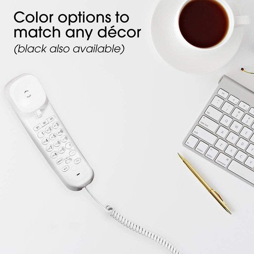 Power Gear Coiled Telephone Cord - 10 Pack, 2 Feet Coiled & 12 Feet Uncoiled | Compatible with All Corded Phones - White