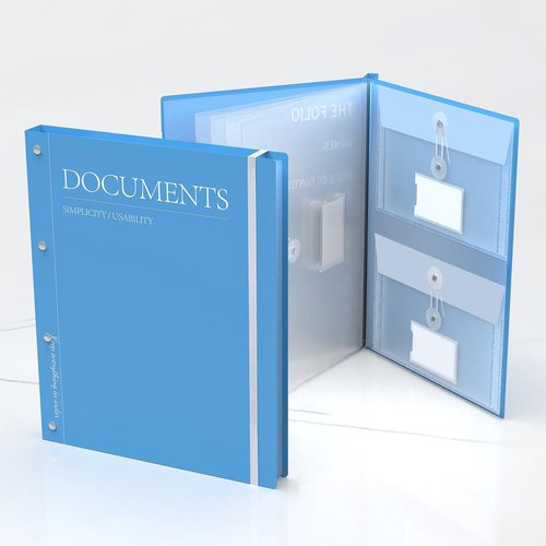 Plastic Expanding File Folder,Accordion File Organizer with 12Pocket & Inner Card Pocket,A4 Paper Size Waterproof Document Organizer for Portable Paper Bill Receipt, Social Security Cards,Passports