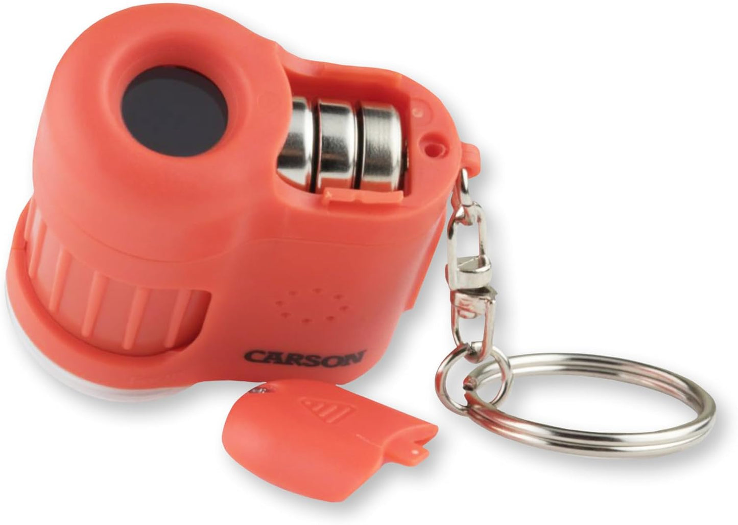 Carson MicroMini 20x Pocket Microscope - Lighted with UV & LED Flashlight, Orange (MM-280O)