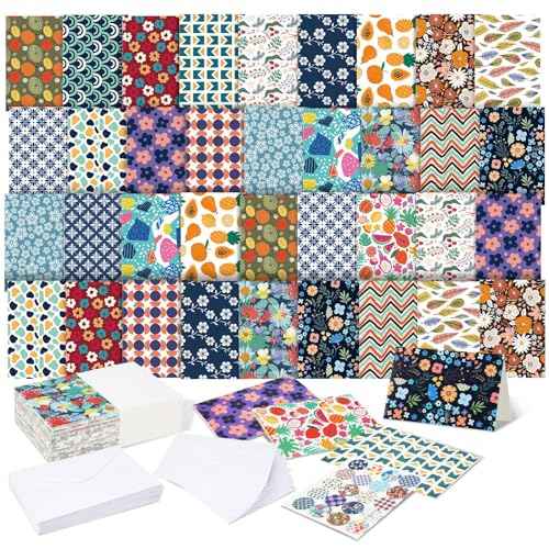 Engrowtic 200 Pcs Blank Cards with Envelopes All Occasion Blank Greeting Cards Notecards with Envelopes Bulk 4 x 6 Inches Greeting Accessories with Stickers for Women Men Adults Thank You 20 Styles