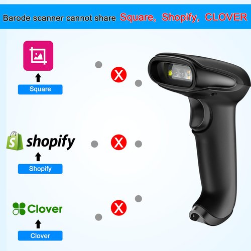 Symcode Wireless Barcode Scanner Versatile 2-in-1 (2.4Ghz Wireless+USB 2.0 Wired) Handheld Automatic 1D Laser Barcode Scanner 328 Feet Transmission Distance Rechargeable 1D Laser Bar Code Scanner