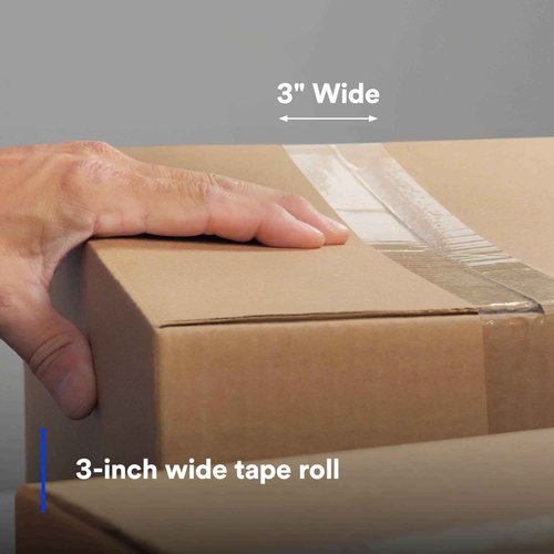 3M Scotch Box Sealing Tape Dispenser HR83, Portable, Hand-Held, High-Impact Plastic, 3 in