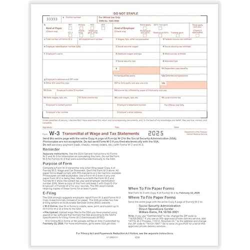 W2 Tax Forms 4 Part 2025, 50 Employees Kit of Laser Forms with 6 W3s, and 50 Self-Seal Envelopes IRS-Compatible, Great for QuickBooks and Accounting Software, All W2 Lazer Forms in Value Pack,