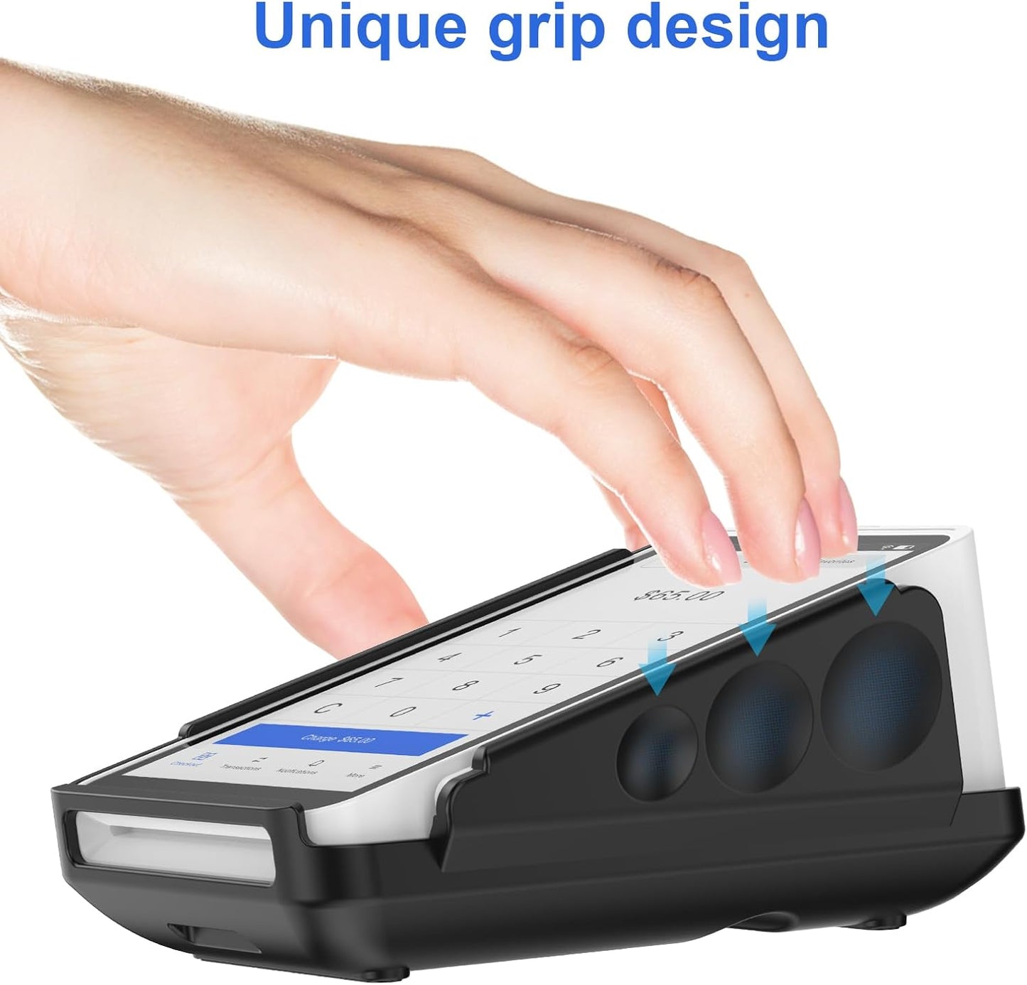 Skiennix Protective Case & Screen Protector - Anti-Slip Grip Design, Black, for Square Terminal