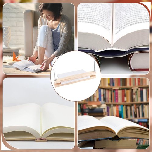 BENECREAT Wooden Bookbinding Press Large Press Bookbinder 15x1.5 Inch Flat Paper Press Machine Wood Form Factor Padding Press for Home, School, Office DIY Bookbinding