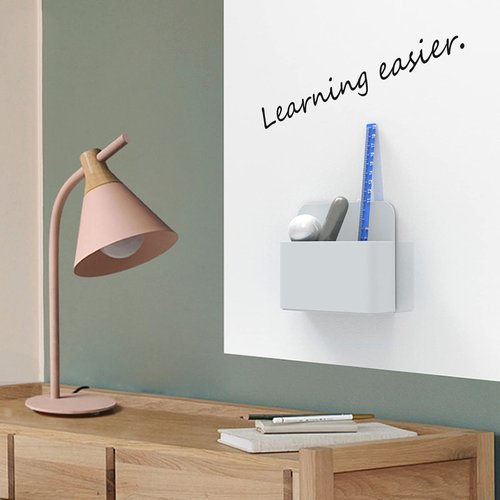 VieFantaisie 4 Pack Magnetic Pen Holder Magnetic Dry Erase Marker Holder, Magnetic Marker Holder, Whiteboard Marker Holder for Fridge, School, Office, Home, Magnetic Cup,White and Black
