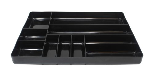 JSP Manufacturing Black & Red Stackable Lightweight 10 Compartment Organizer Tray Kit