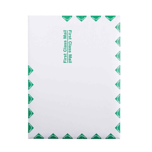 Quality Park 9 x 12 Catalog Mailing Envelopes, First Class Border, Redi-Strip Self Seal Envelope Closure, 28 lb White Wove Paper, 100 per Box (QUA44534)