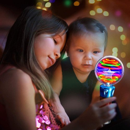 ArtCreativity Light-Up Toy Wand - LED Spinning Magic Ball, Sensory Spinner for Kids, Perfect Party Favor & Classroom Prize