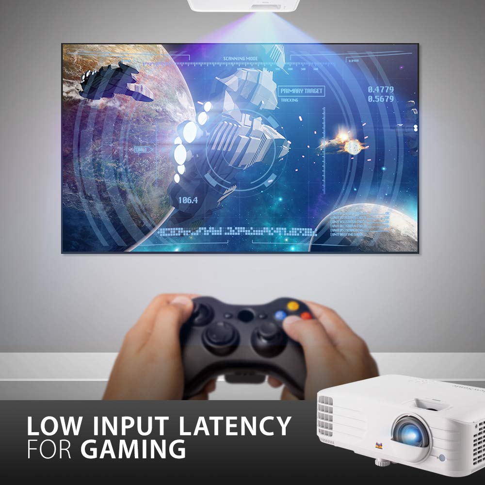 ViewSonic PX703HD 1080p Projector with 3500 Lumens DLP 3D Dual HDMI Sports Mode and Low Input Lag for Gaming, Stream Netflix with Dongle