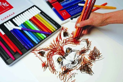 Caran D'ache Fibralo Markers, 15 (185.315)